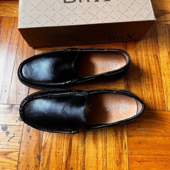 New Men's black Leather upper shoes size 9 EEE - Picture 1 of 2